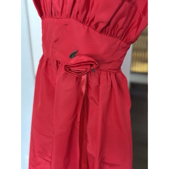Vintage 80s S/M Flirtations Alfred Angelo Red Prom Dress Ruffle Formal Valentine - Picture 4 of 9